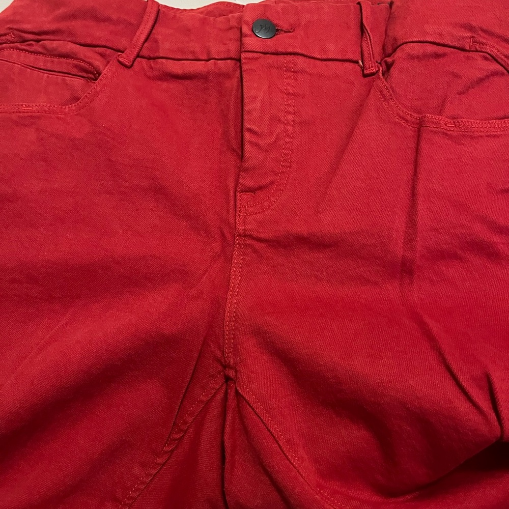 YSJ Queen Collection Red Ankle Skinny Jeans Plus Size 16W - Picture 9 of 11